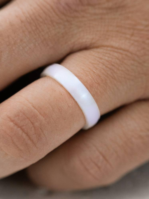 Birthstone Classic Thin Silicone Ring - Moonstone