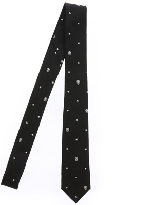 Alexander Mcqueen Allover Skull Tie