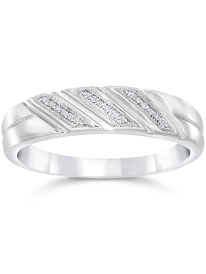 Pompeii3 1/5ct Mens Diamond Ring 10k White Gold