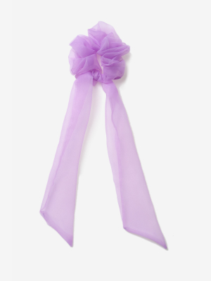 **lilac Organza Bow Scrunchie