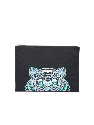 Kenzo Kampus Tiger Embroidered Pouch Bag