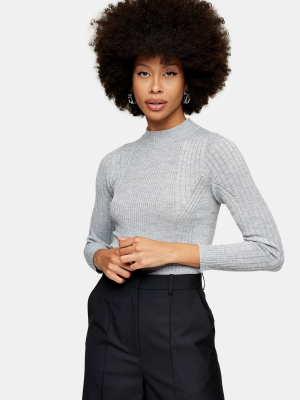 Gray Sport Knitted Crop Top