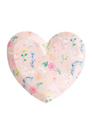 Meri Meri Patterned Heart Plate Large