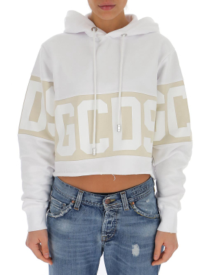 Gcds Colour-block Cropped Hoodie