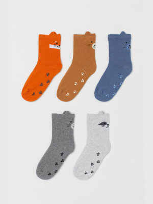 5-pack Non-slip Socks