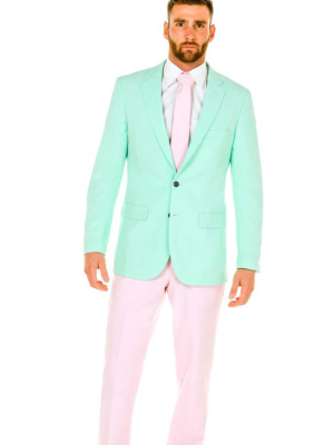 The Life Coach | Men's Mint Green & Pink Pastel Suit