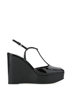 Prada Square Toe Wedges