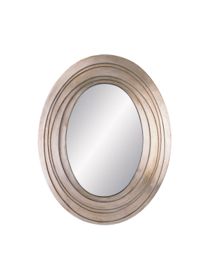 Ok Lighting Silver Ripple Mirror