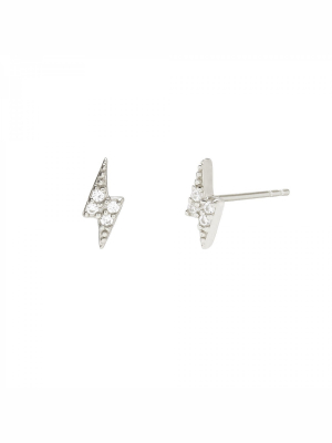 Rowan - Lightning Bolt Pave Studs