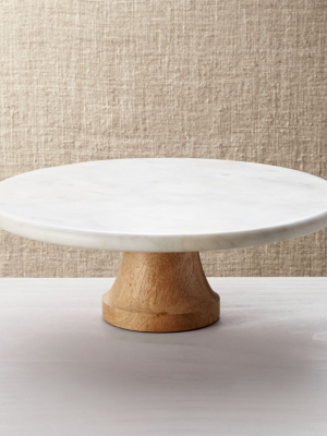 Wood Marble Pedestal