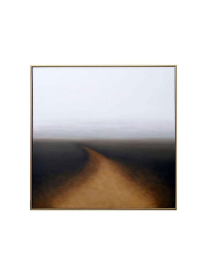 Autumn Silence - 48" X 48" - Gold Floater Frame