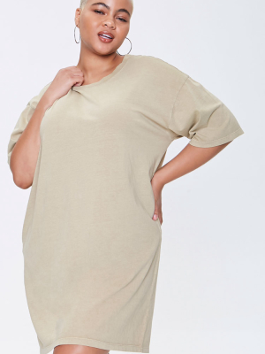 Plus Size Crew T-shirt Dress