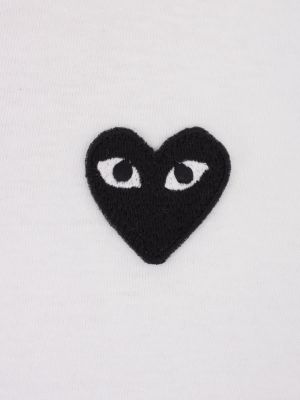 Comme Des Garçons Play Heart Logo Embroidered T-shirt