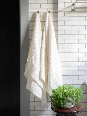 White Big Waffle Towel And Blanket