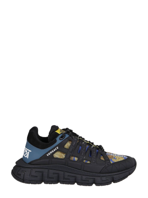 Versace Logo Patch Lace-up Sneakers