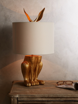 Gilded Hare Table Lamp