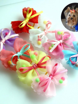 Pet Hair Pearl Ribbons (10pcs)