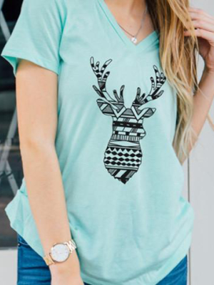 Tribal Deer Tshirt