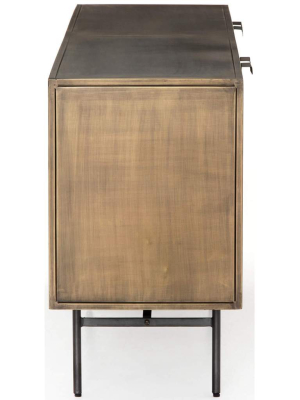 Sunburst Sideboard, Aged Brass