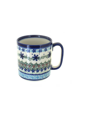 Blue Rose Polish Pottery Winter Celebration Coffee Mug