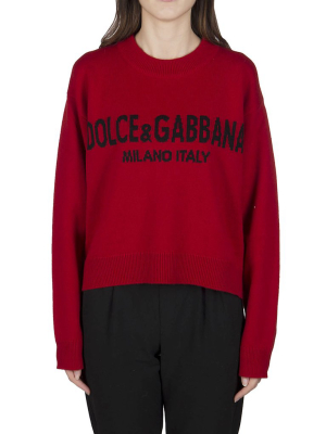 Dolce & Gabbana Logo Intarsia Sweater