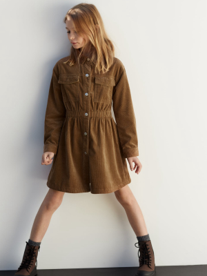 Corduroy Shirt Dress