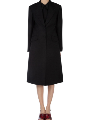 Miu Miu Single Breasted Long-line Coat