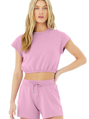 Dreamy Crop Short Sleeve - Pink Lavender