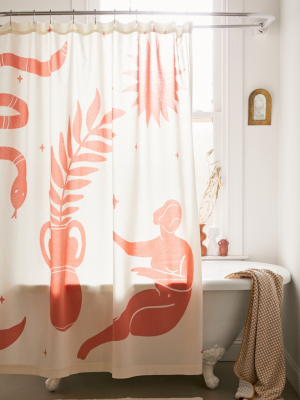 Modern Celestial Shower Curtain