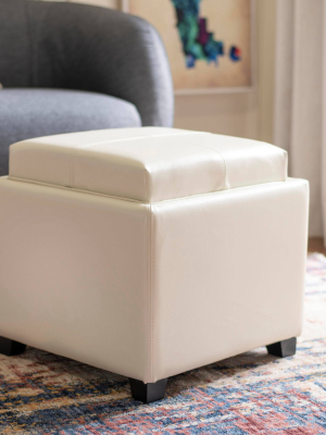 Harrison Tray Storage Ottoman - Safavieh