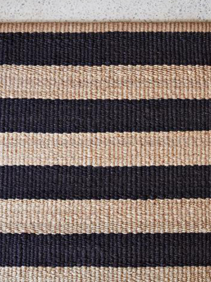 Natural & Black Striped Rug