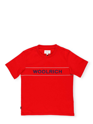 Woolrich Kids Logo Printed T-shirt