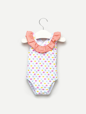 Tot A Porter™ Babies' Swimsuit In Crowns Print