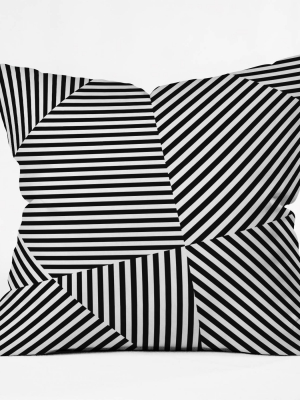 16"x16" Three Of The Possessed Dazzle New York Throw Pillow Black/white - Deny Designs