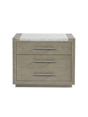 Zephyr Nightstand W-stone Top