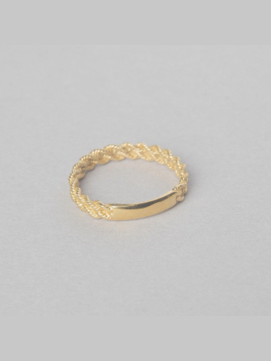 Rope Id Ring Vermeil