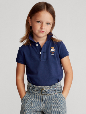 Polo Bear Cotton Mesh Polo Shirt