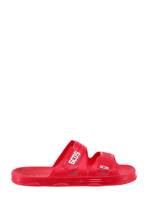 Gcds Logo Strap Slide Sandals