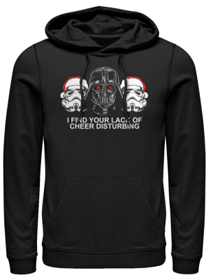 Men's Star Wars Christmas Empire Lack Of Cheer Disturbing Pull Over Hoodie