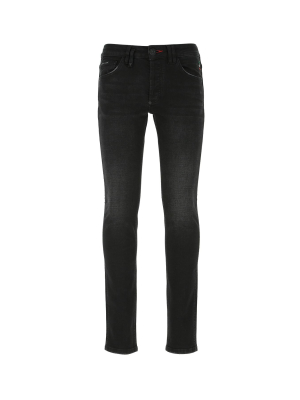 Philipp Plein Istitutional Faded Super Straight-cut Jeans