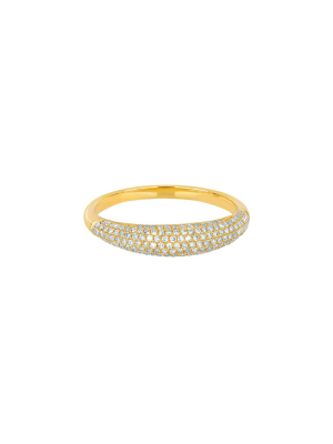 Dome Diamond Ring - Yellow Gold