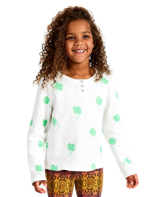 Four Leaf Waffle Ls Top