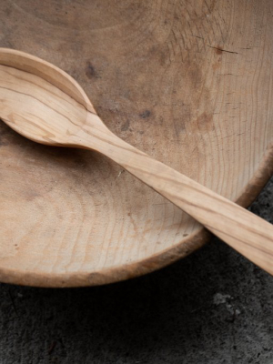 12" Olive Wood Serving Spoon