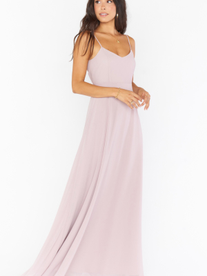 Faith Maxi Dress ~ Neutral Mauve Chiffon