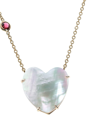 Love Shell Heart Pendant With Gold Setting Sale