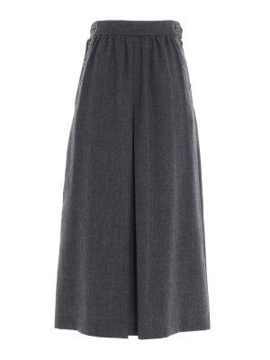 Fendi Pleated Midi Skirt