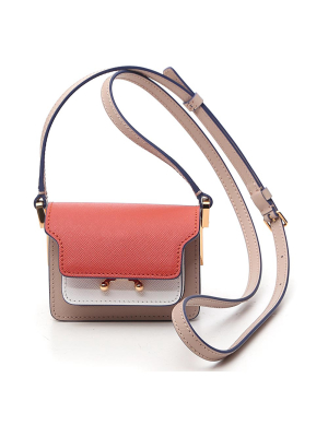 Marni Colour-block Mini Trunk Shoulder Bag