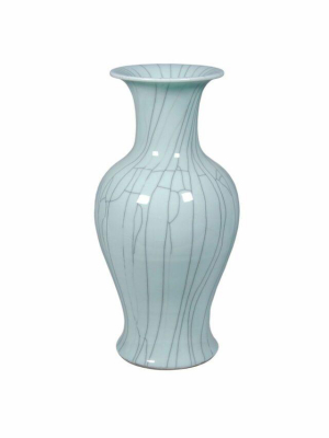 Crackle Celadon Fish Tail Vase