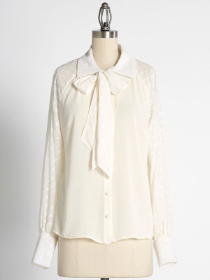 Ethereal Element Tie-neck Blouse