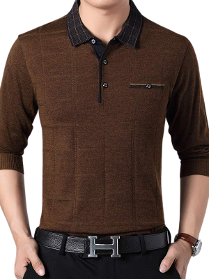 Pologize™ Buttoned Long Sleeve Polo Shirt